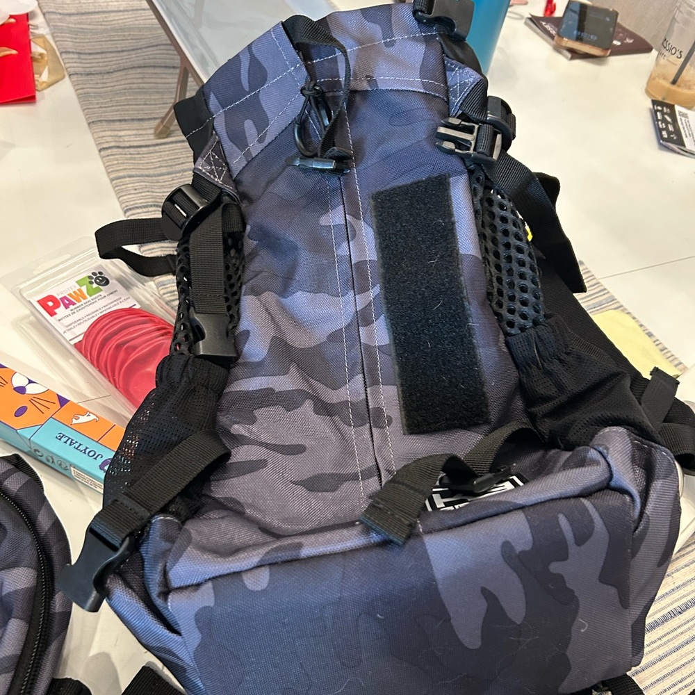 K9 small dog backpack with attachable bag. Never used.